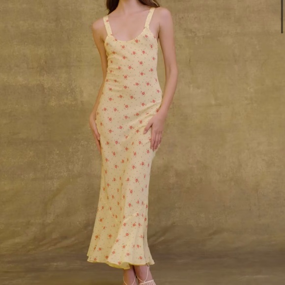 Yellow Floral Dress - Picture 4 of 5